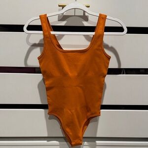 Orange Sleeveless Bodysuit